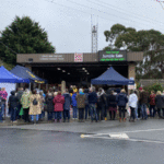 Upwey CFA Jumble Sale 2023 Pre-open Crowd