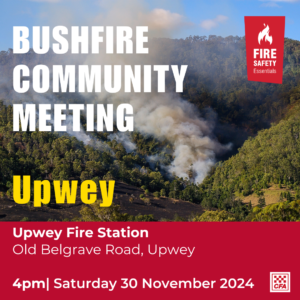 Bushfire Community Meeting 2024 Upwey CFA