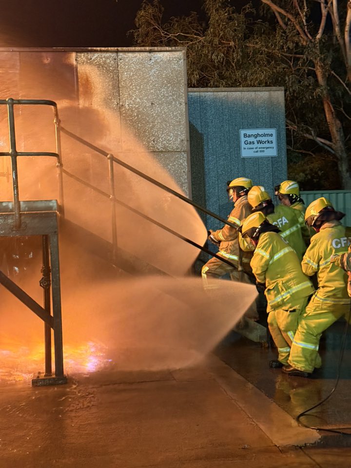 Gas fire attack training