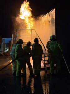 Gas fire attack training
