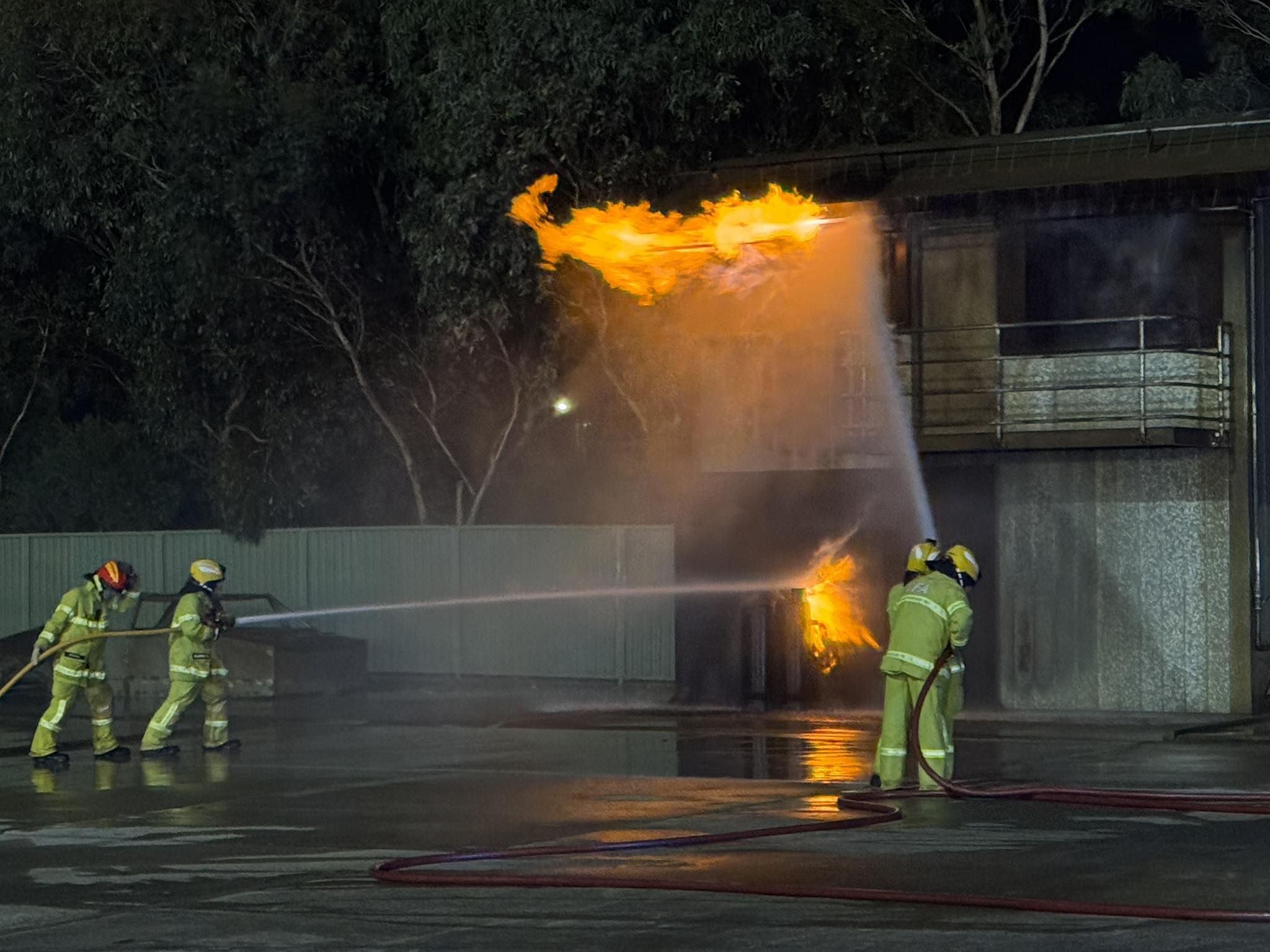 Structure fire attack training