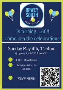 Upwey South Tennis Club 50th Birthday